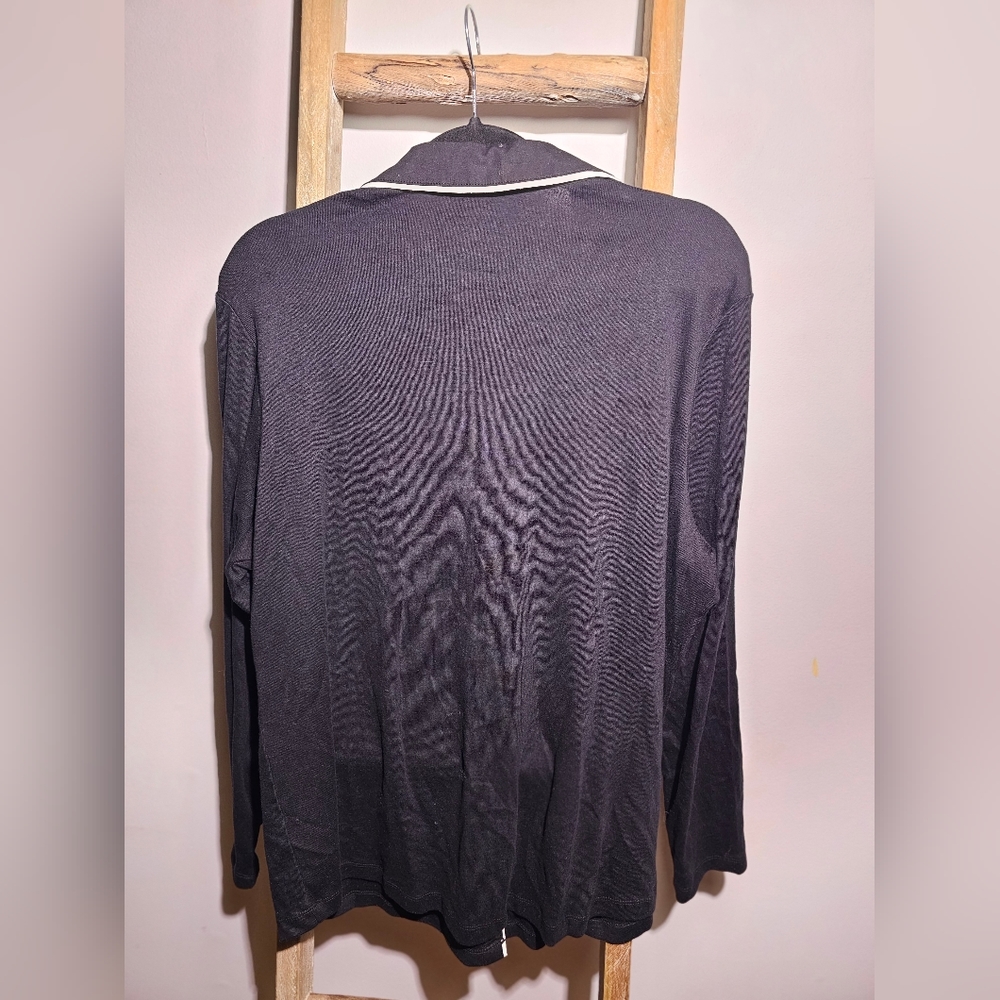 Karen Scott Womens button-down Jersey cotton long sleeve shirt - Picture 4 of 5